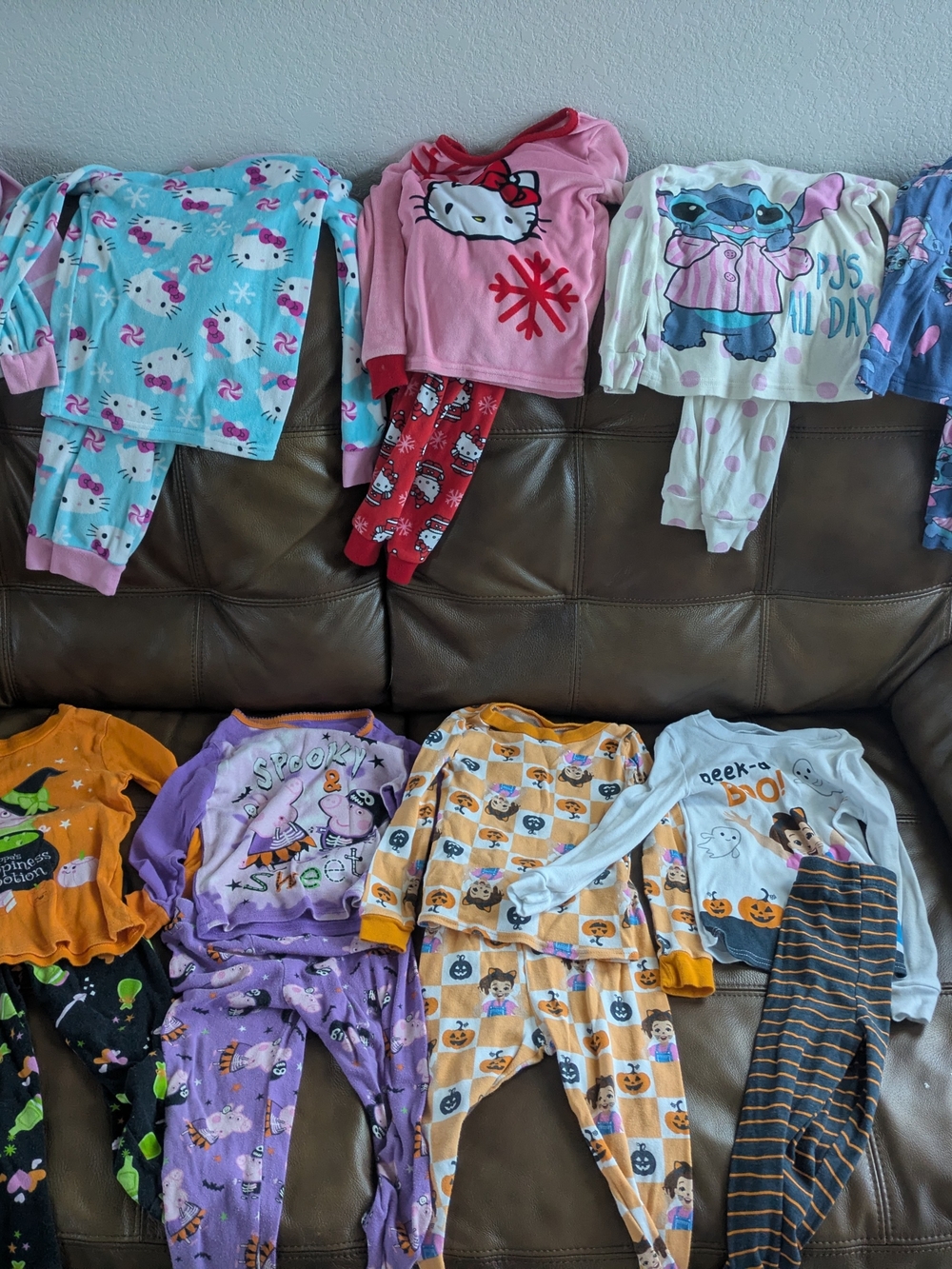 Hello Kitty Pink and Red Kids Pajama Set - Long Sleeve Top & Pants